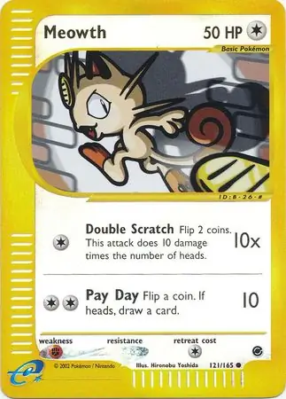 121/165 Meowth EX Common Reverse Holo