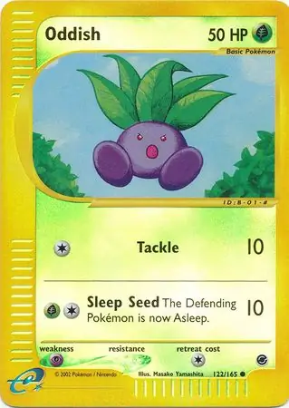 122/165 Oddish EX Common Reverse Holo