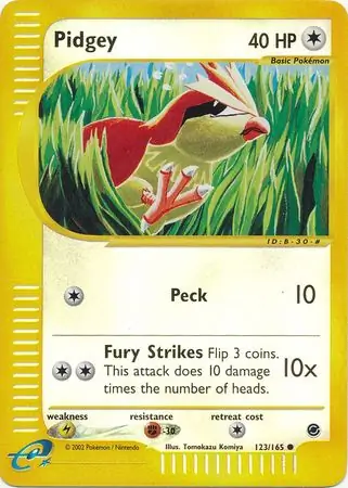123/165 Pidgey EX Common Reverse Holo
