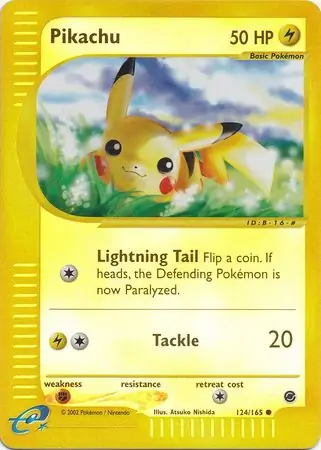 124/165 Pikachu EX Common Reverse Holo