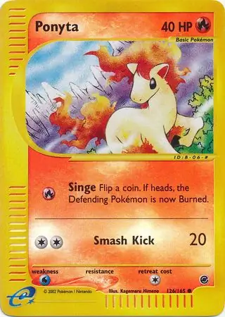 126/165 Ponyta EX Common Reverse Holo