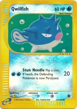127/165 Qwilfish EX Common Reverse Holo