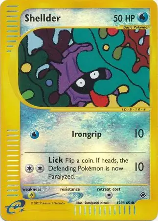 129/165 Shellder EX Common Reverse Holo