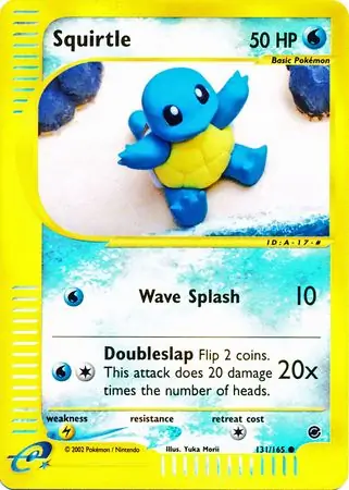 131/165 Squirtle EX Common Reverse Holo