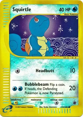 Squirtle Expedition Base Set 132/165 Common Reverse Holo