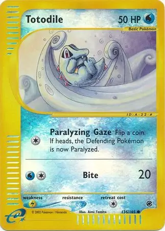 135/165 Totodile EX Common Reverse Holo