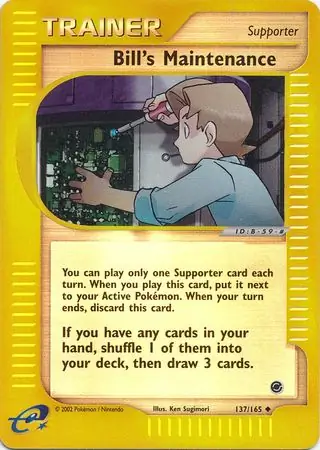 137/165 Bill's Maintenance EX Uncommon Reverse Holo