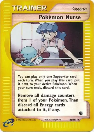 145/165 Pokémon Nurse EX Uncommon Reverse Holo