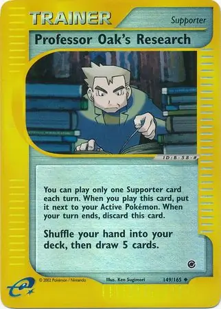 149/165 Professor Oak's Research EX Uncommon Reverse Holo