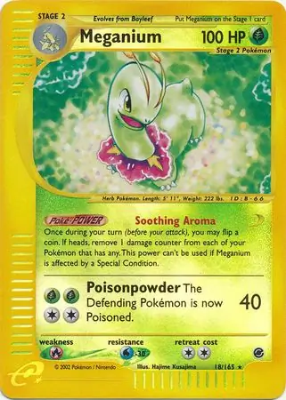 18/165 Meganium EX Rare Holo Reverse Holo