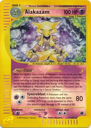 1/165 Alakazam EX Rare Holo Reverse Holo