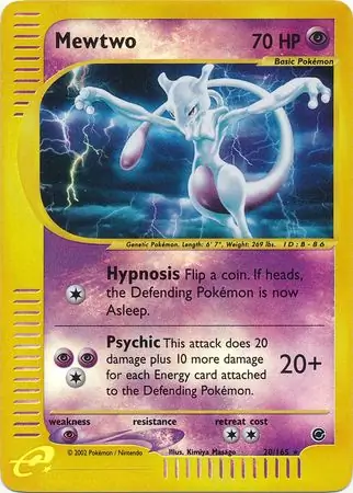20/165 Mewtwo EX Rare Holo Reverse Holo