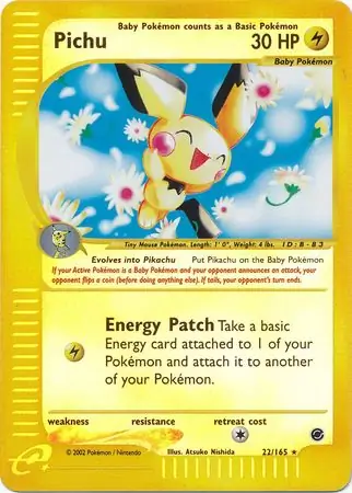 22/165 Pichu EX Rare Holo Reverse Holo
