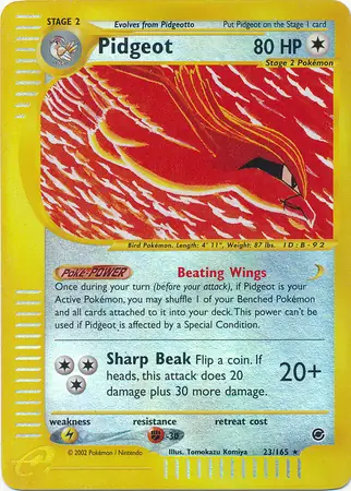 23/165 Pidgeot EX Rare Holo Reverse Holo
