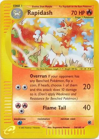 26/165 Rapidash EX Rare Holo Reverse Holo