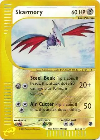 27/165 Skarmory EX Rare Holo Reverse Holo