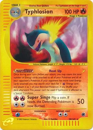 Typhlosion Expedition Base Set 28/165 Rare Holo Reverse Holo