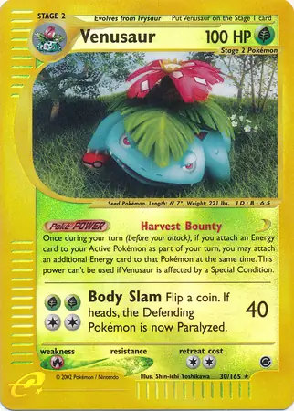 30/165 Venusaur EX Rare Holo Reverse Holo