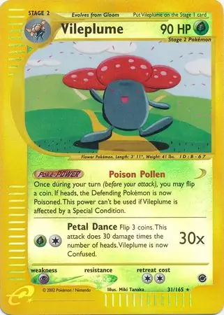 31/165 Vileplume EX Rare Holo Reverse Holo