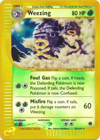 32/165 Weezing EX Rare Holo Reverse Holo