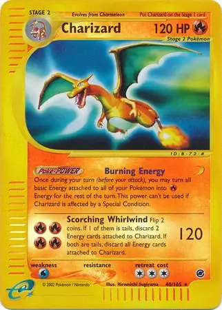 40/165 Charizard EX Rare Reverse Holo