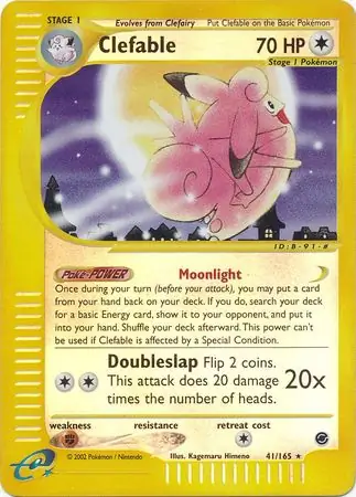 41/165 Clefable EX Rare Reverse Holo