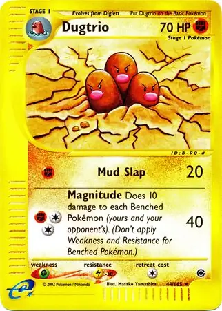44/165 Dugtrio EX Rare Reverse Holo