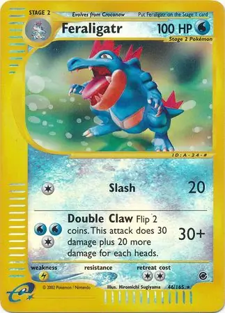 46/165 Feraligatr EX Rare Reverse Holo