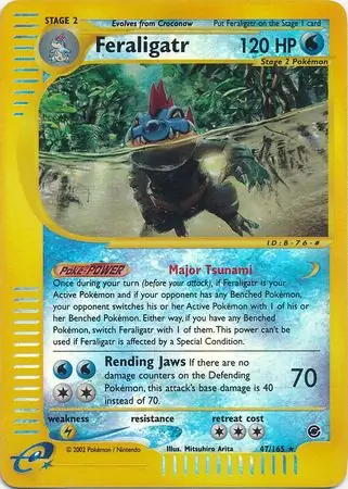 47/165 Feraligatr EX Rare Reverse Holo