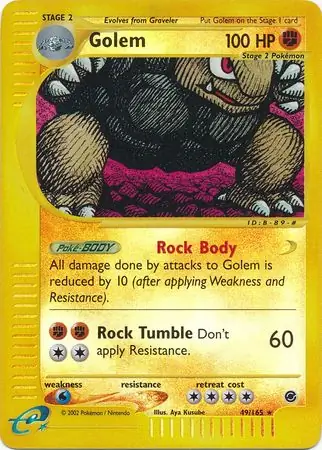 49/165 Golem EX Rare Reverse Holo