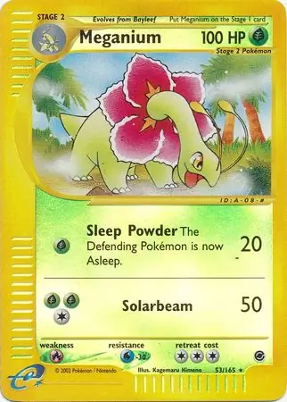 53/165 Meganium EX Rare Reverse Holo