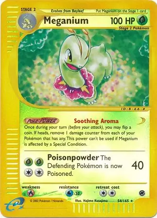 54/165 Meganium EX Rare Reverse Holo