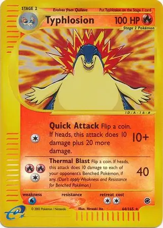 64/165 Typhlosion EX Rare Reverse Holo
