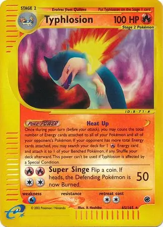 65/165 Typhlosion EX Rare Reverse Holo