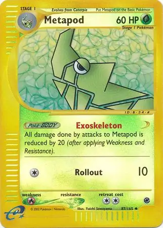 87/165 Metapod EX Uncommon Reverse Holo