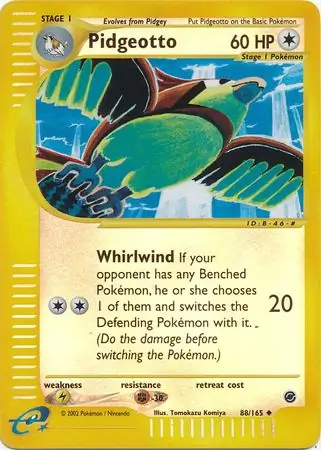 88/165 Pidgeotto EX Uncommon Reverse Holo