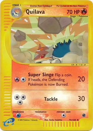 91/165 Quilava EX Uncommon Reverse Holo