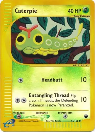 96/165 Caterpie EX Common Reverse Holo