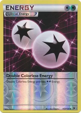 114/124 Double Colorless Energy FCO Uncommon Reverse Holo
