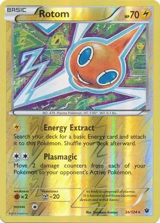 24/124 Rotom FCO Rare Reverse Holo