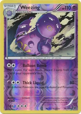 28/124 Weezing FCO Uncommon Reverse Holo