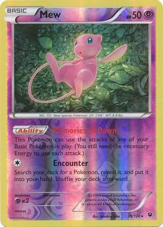 29/124 Mew FCO Rare Holo Reverse Holo