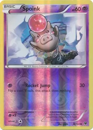 30/124 Spoink FCO Common Reverse Holo