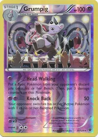 31/124 Grumpig FCO Rare Reverse Holo