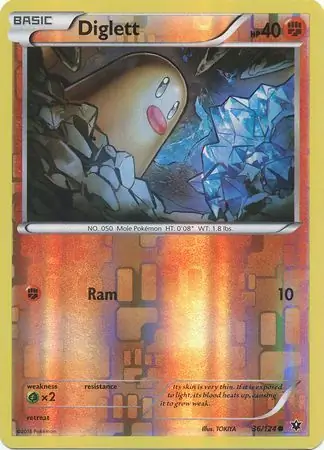 36/124 Diglett FCO Common Reverse Holo