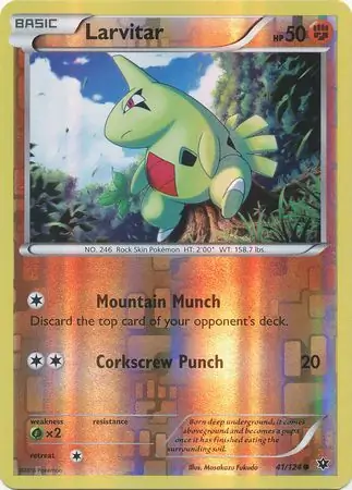 41/124 Larvitar FCO Common Reverse Holo