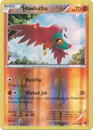48/124 Hawlucha FCO Uncommon Reverse Holo