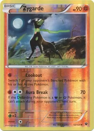 52/124 Zygarde FCO Uncommon Reverse Holo