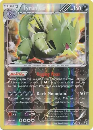 Tyranitar Fates Collide 56/124 Rare Holo Reverse Holo