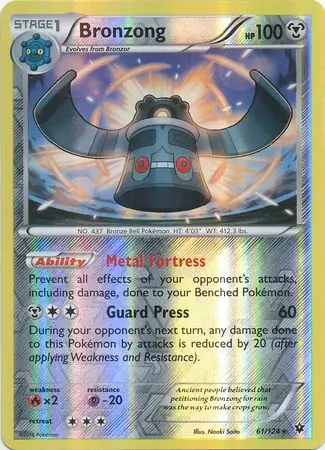 61/124 Bronzong FCO Rare Reverse Holo